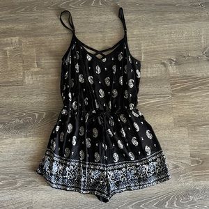 Black and white romper